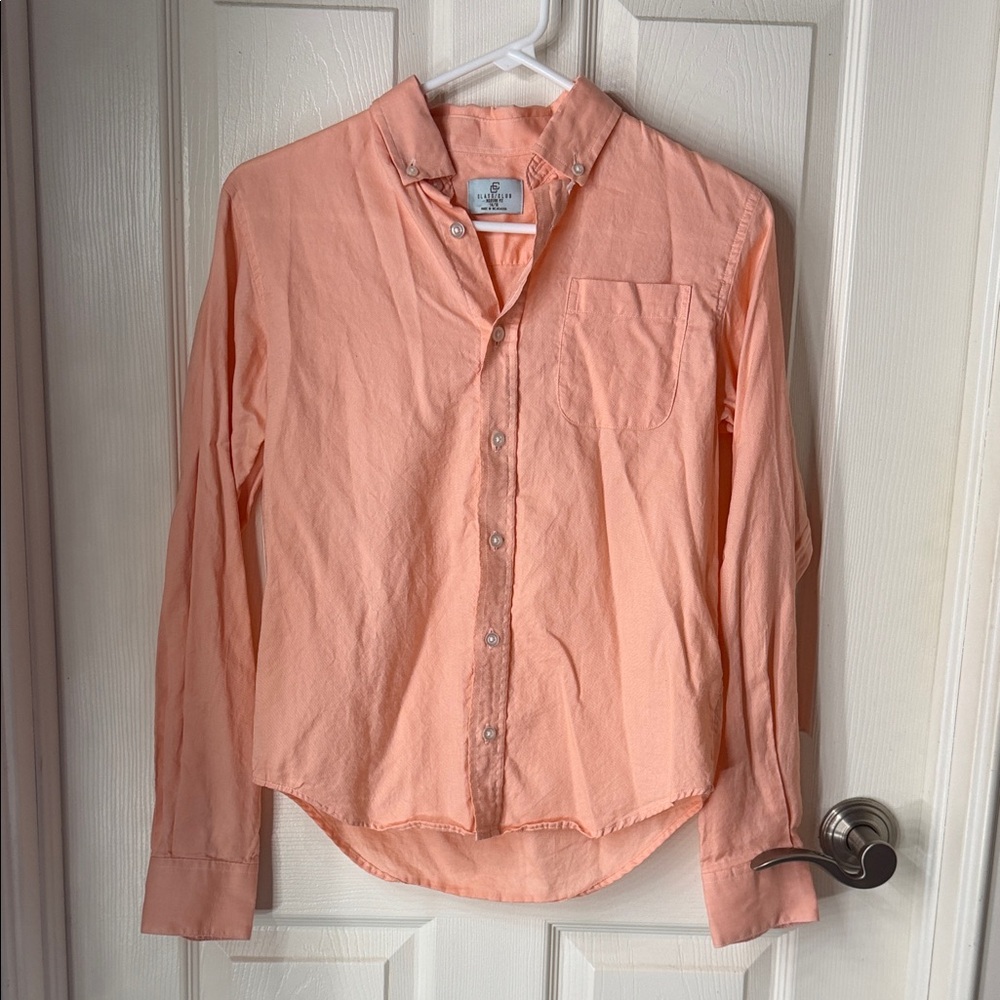 Class Club Boys' Modern Fit Shirt in Peach